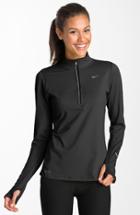 Women's Nike 'element' Dri-fit Half Zip Performance Top - Black