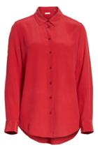 Women's Equipment Essential Silk Blouse, Size - Red