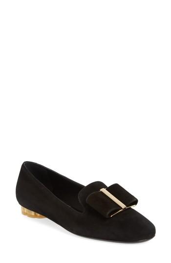 Women's Salvatore Ferragamo Sarno Bow Loafer C - Black