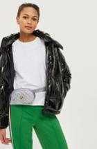 Topshop Lion Head Purse Belt - Metallic