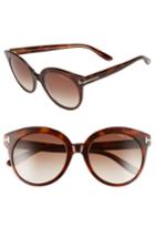 Women's Tom Ford 'monica' 54mm Retro Sunglasses - Havana/ Gradient Brown