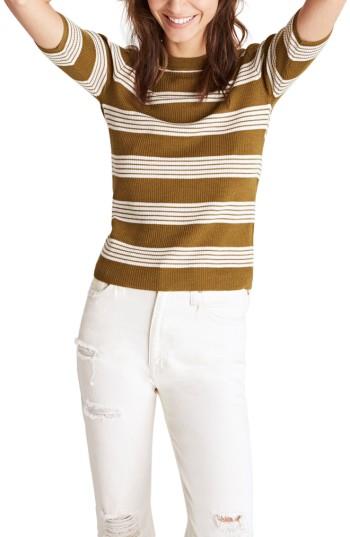Women's Madewell Rib Sweater, Size - Black