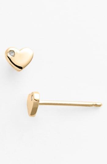 Women's Shy By Sydney Evan Heart Earrings