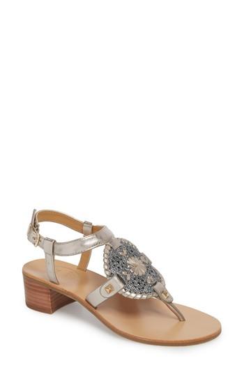 Women's Jack Rogers Gretchen Block Heel Sandal M - Black