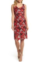 Women's Forest Lily Multicolor Lace Dress - Red