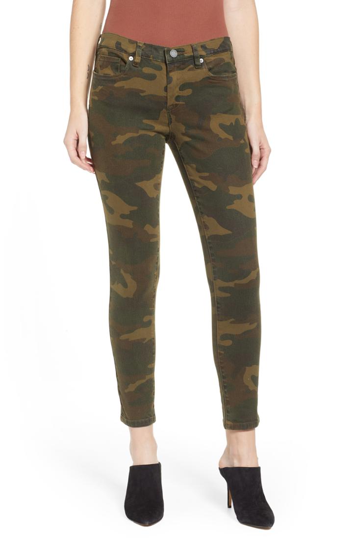 Women's Blanknyc Camouflage Ankle Skinny Jeans - Green