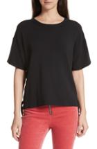 Women's Rag & Bone/jean Lace-up Tee, Size - Black