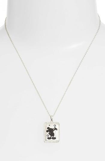 Women's Disney Mickey Mouse 'dream Bigger' Crystal Accent Pendant Necklace