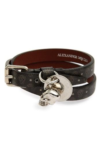 Men's Alexander Mcqueen Double Wrap Bracelet
