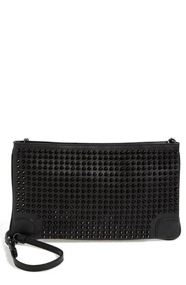 Christian Louboutin 'loubiposh' Spiked Calfskin Clutch -