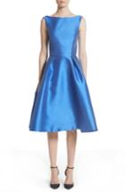 Women's Monique Lhuillier Fit & Flare Faille Dress