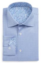 Men's Bugatchi Trim Fit Dress Shirt - Blue