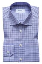 Men's Eton Contemporary Fit Plaid Dress Shirt - Purple