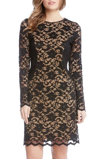 Women's Karen Kane Contrast Side Lace Sheath Dress