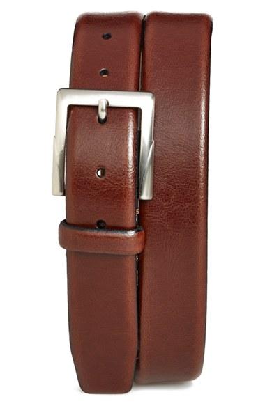 Men's Trafalgar 'rafferty' Leather Belt - Chili
