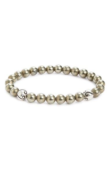 Men's Link Up Pyrite Bead Bracelet