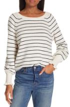 Women's Rebecca Taylor Stripe Wool Blend Sweater - Ivory
