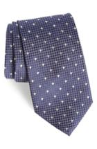 Men's Nordstrom Men's Shop Contrada Dot Silk Tie - Blue