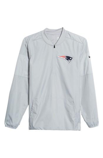 Men's Nike Lockdown New England Patriots Pullover Jacket - Grey