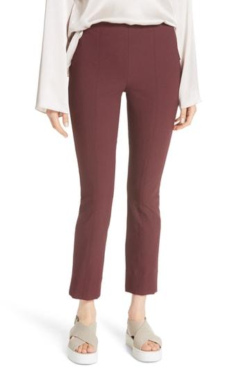 Women's Vince Stitch Front Seam Leggings - Burgundy