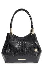 Brahmin 'judith' Croc Embossed Leather Hobo - Black