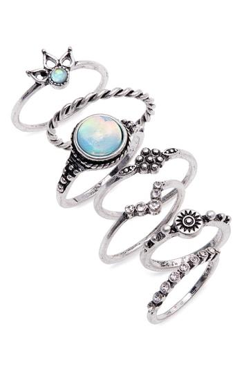 Women's Topshop Beach House 7-pack Ring Set