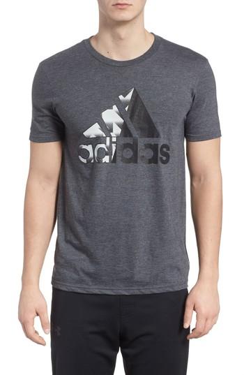 Men's Adidas Bos Split T-shirt - Grey