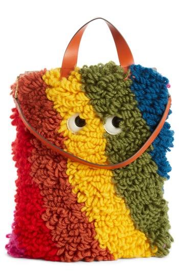 Anya Hindmarch Shag Eyes Chunky Wool Shopper -