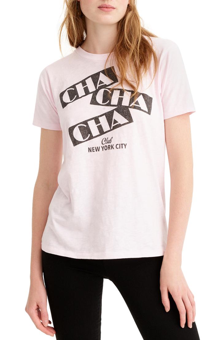 Women's J.crew Cha Cha Cha Tee, Size - Pink
