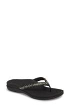 Women's Aetrex Jewels Crystal Embellished Water Friendly Flip-flop Eu - Black