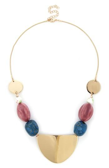 Women's Sole Society Beaded Disc Necklace