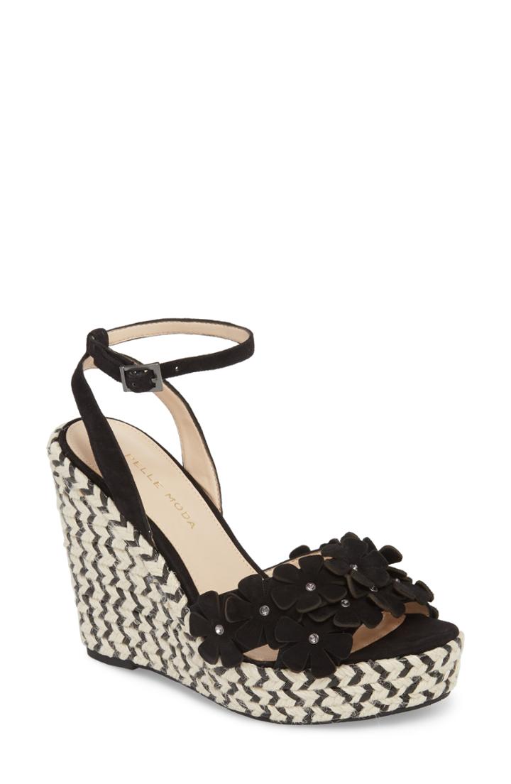 Women's Pelle Moda Waylin Espadrille Wedge Sandal M - Black