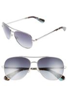 Women's Kate Spade New York Avaline 58mm Aviator Sunglasses - Palladium