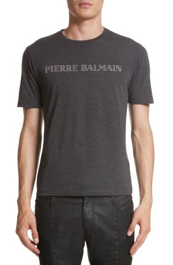 Men's Pierre Balmain Logo Graphic T-shirt Eu - Grey