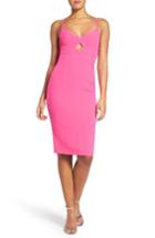 Women's Bardot Cutout Midi Dress - Pink