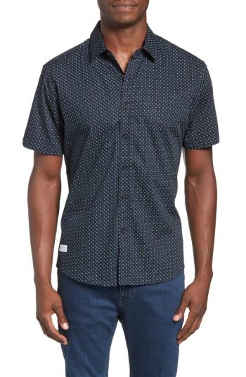 Men's 7 Diamonds Chameleon Trim Fit Print Woven Shirt