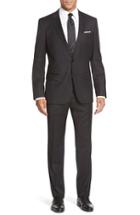 Men's Boss 'huge/genius' Trim Fit Solid Wool Suit