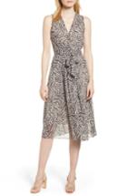Women's Anne Klein Animal Print Chiffon Midi Dress