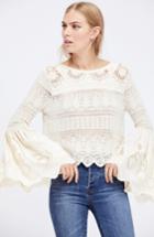 Women's Free People Once Upon A Time Lace Top - Ivory