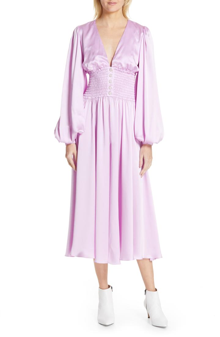 Women's Caroline Constas Syros Silk Dress - Purple