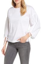 Women's Halogen Balloon Sleeve Top - White