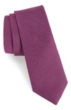 Men's The Tie Bar Cardinal Solid Silk Tie, Size - Purple