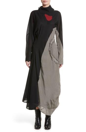 Women's Acne Studios Dragica Mixed Media Dress Us / 34 Eu - Black