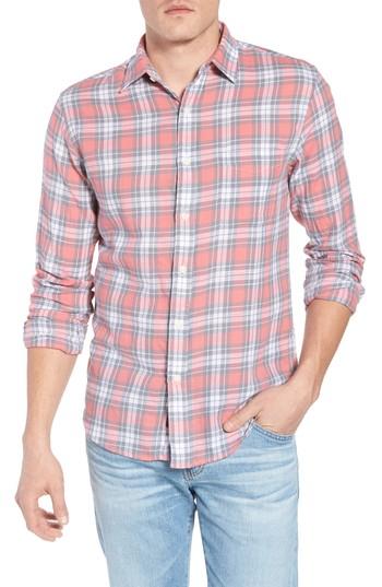 Men's Faherty Ventura Plaid Sport Shirt - Red