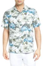 Men's Tommy Bahama Lagoon Lotus Original Fit Silk Camp Shirt, Size - White