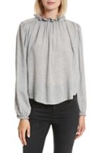 Women's Rebecca Taylor Scallop Trim Gauze Top
