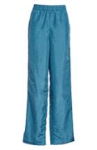 Women's Tibi Side Snap Nylon Track Pants - Blue/green