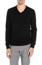 Men's J.crew Everyday Cashmere Regular Fit V-neck Sweater - Black