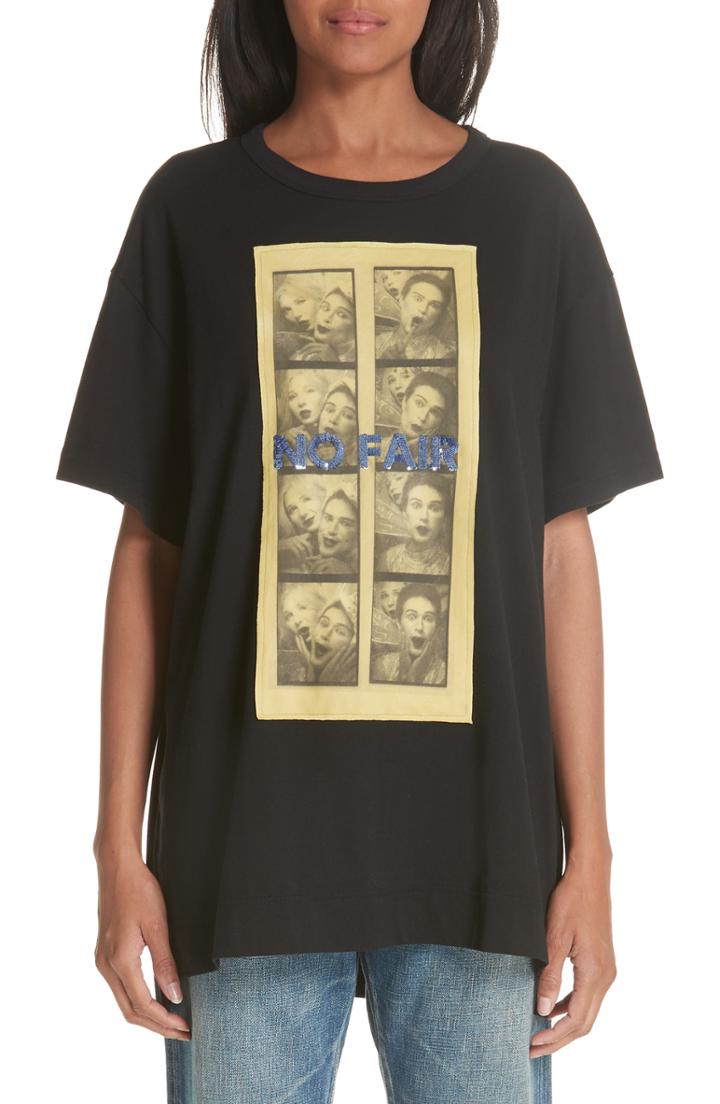 Women's Alexander Mcqueen Paint Smudge Graphic Tee