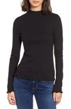 Women's Bp. Slim Rib Long Sleeve Tee, Size - Black